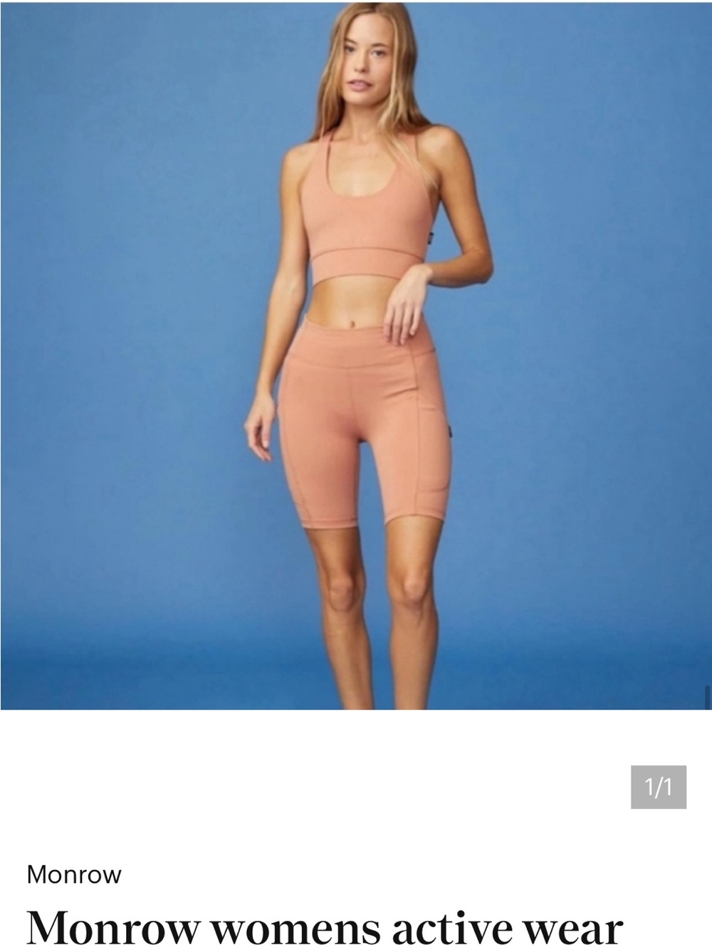 Monrow Women's High-Rise Bike Shorts in Dusty Rose